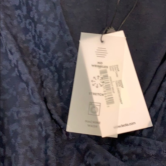 Leota PERFECT WRAP DRESS IN TONAL CHEETAH NAVY - Picture 2 of 8